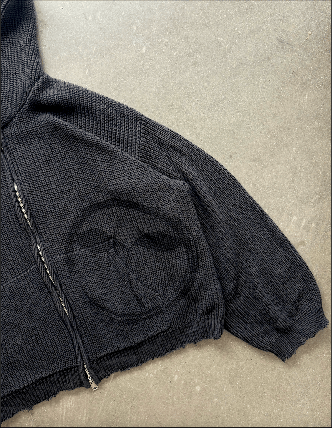 さらに100円引き◆MMLG◆MM KNIT HOOD ZIPUP Wave Knitted Zip-Up | bysage